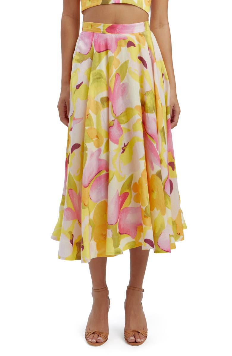 Bardot Mirabelle Floral Print Skirt, Main, color, Wall Floral