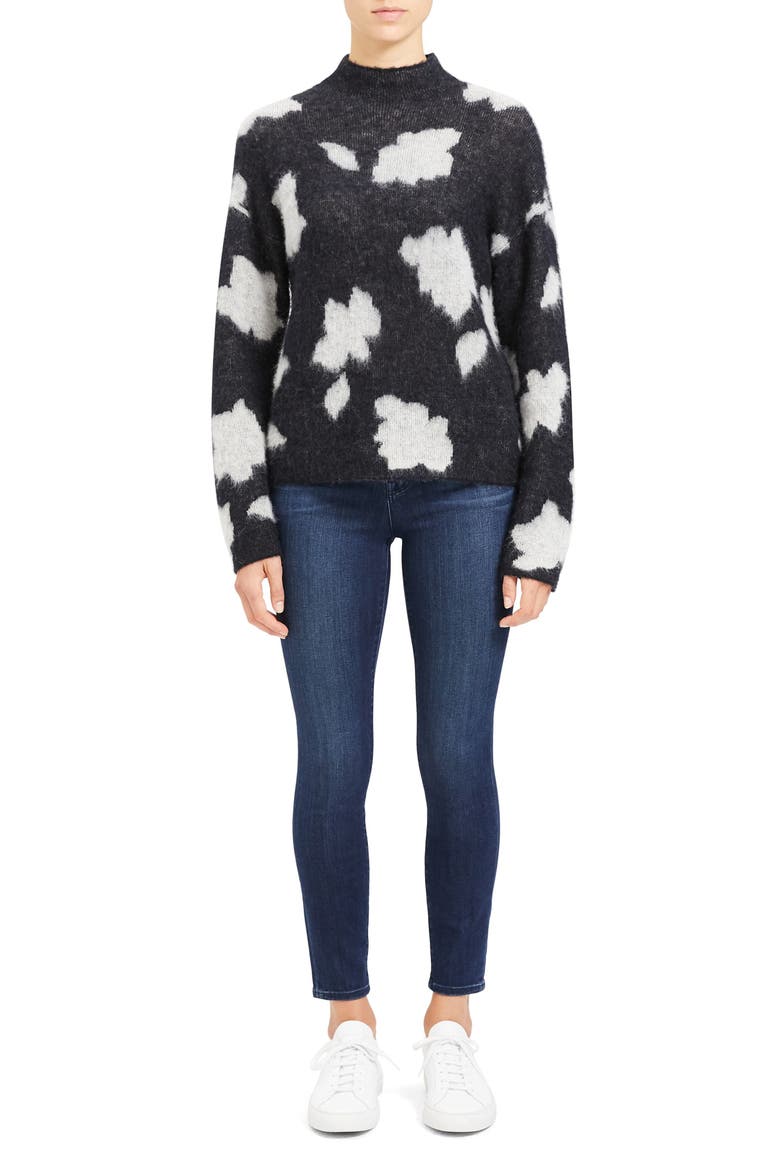 Floral Sweater, Alternate, color, BLACK MULTI