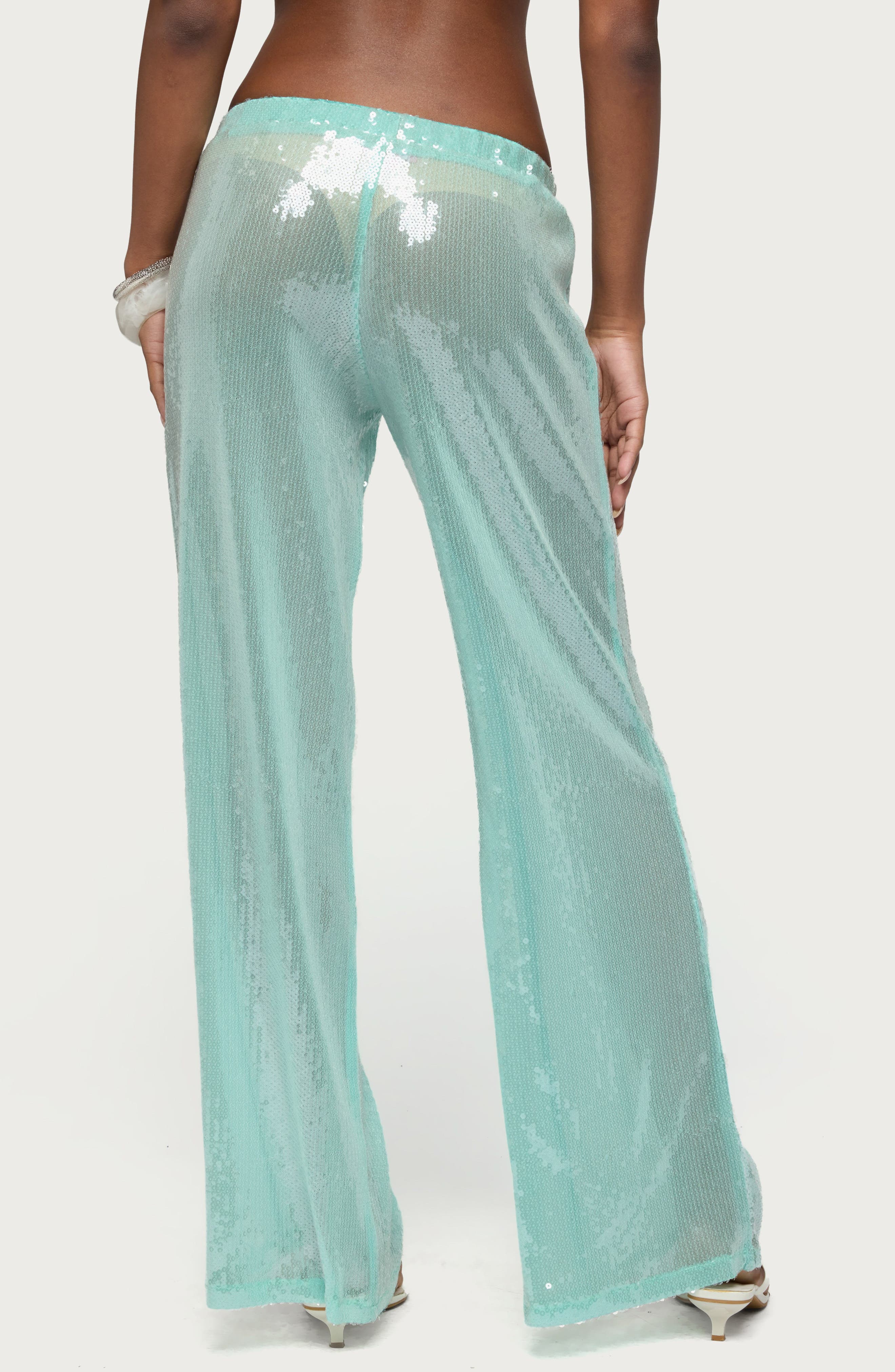 Avalee Sequin Low Rise Wide Leg Pants - image 2