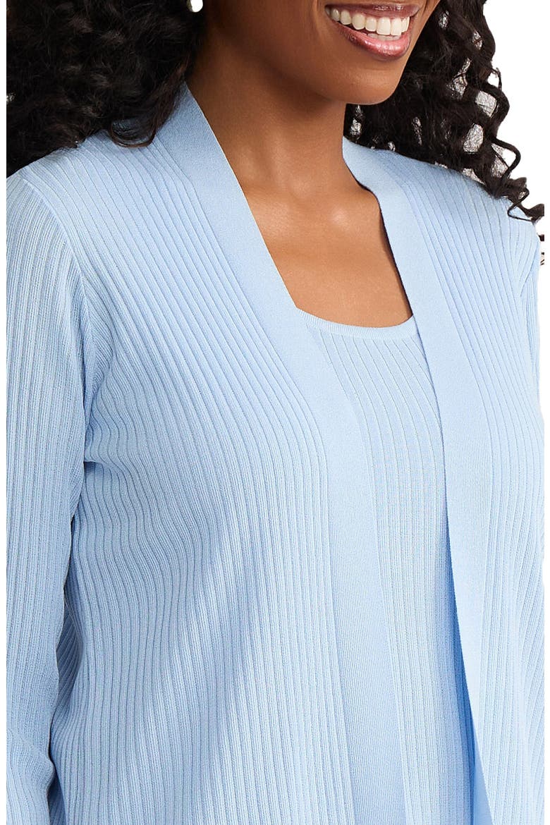 Sutton Open Front Rib Knit Cardigan, Alternate, color, BREEZE BLUE