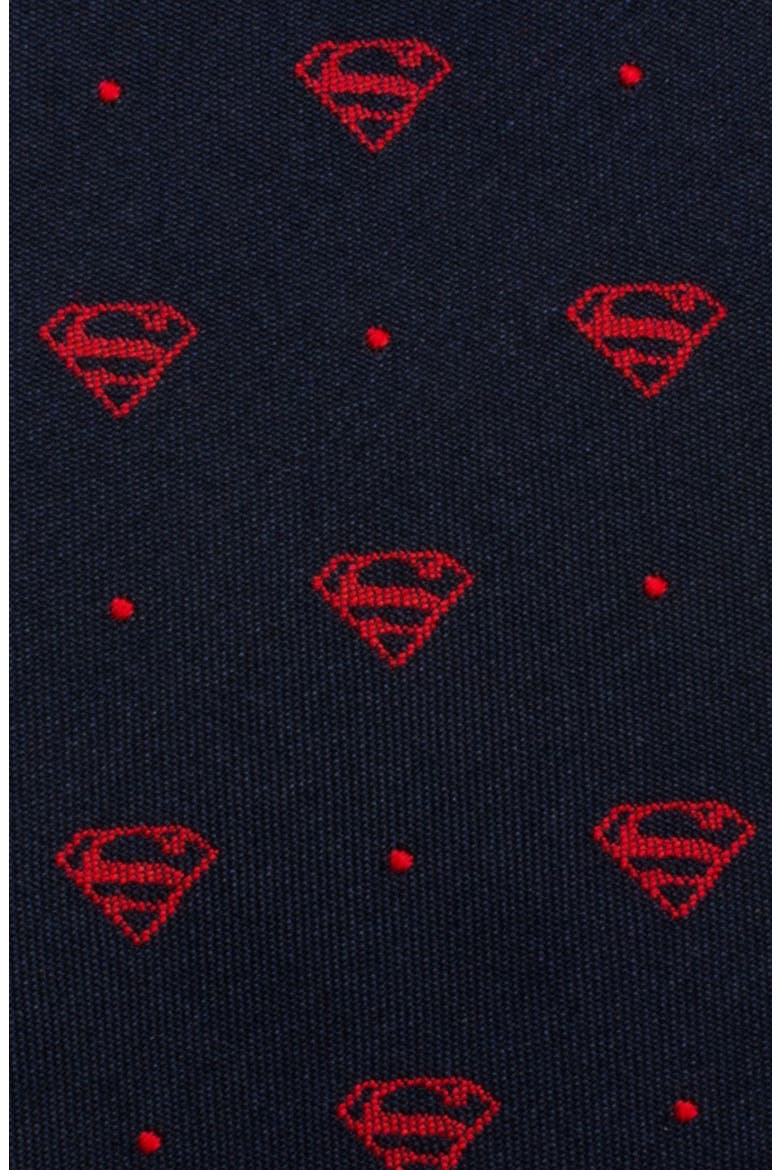 'Superman' Silk Tie, Alternate, color, BLUE