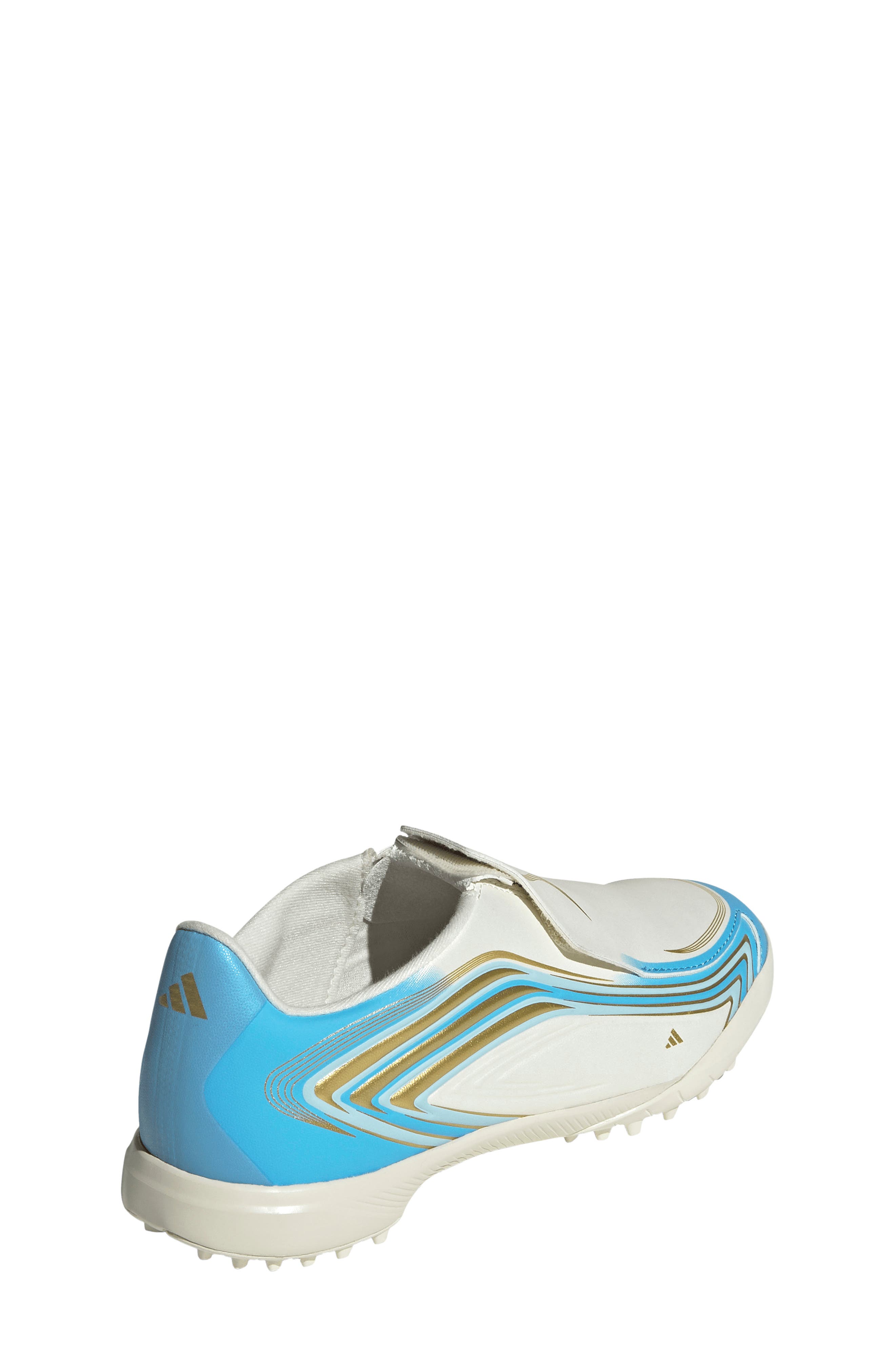Kids' F50 Messi League LL Soccer Cleat, Alternate, color, IVORY/ BLUE / ICEY BLUE