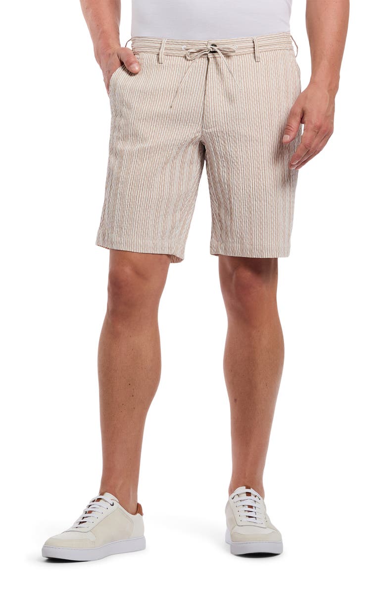 Robert Graham Fornillo Woven Drawstring Shorts, Main, color, Khaki