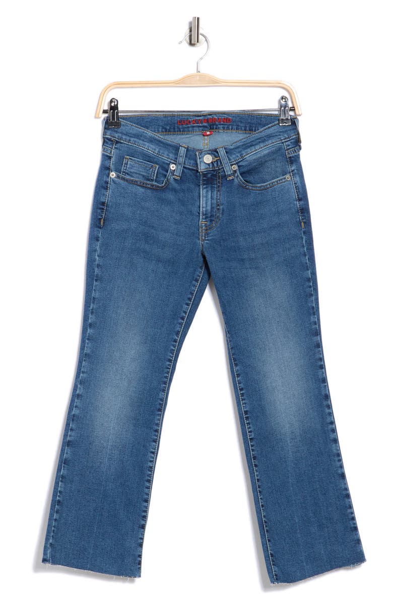 Lucky Brand Sweet Raw Hem Mid Rise Kick Flare Jeans, Alternate, color, Bella Stella