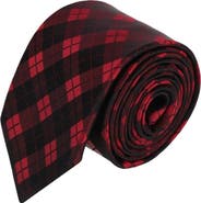 Trafalgar Digby Checkered Plaid Silk Necktie