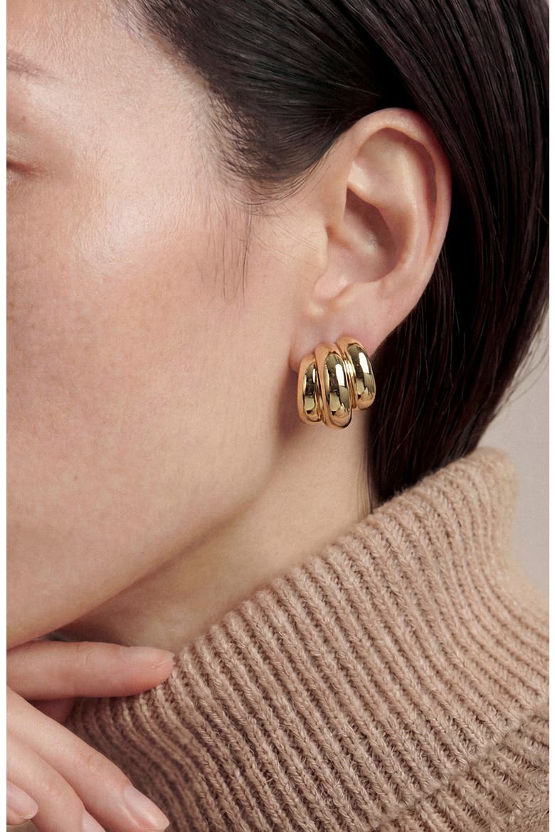 Aura Statement Earrings, Alternate, color, GOLD