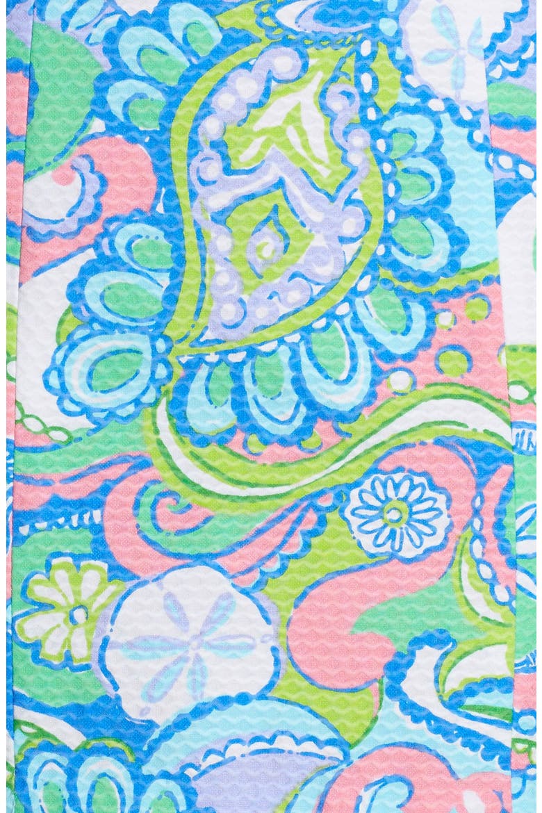 'Delia' Lace Appliqué Print Shift Dress, Alternate, color, MULTI