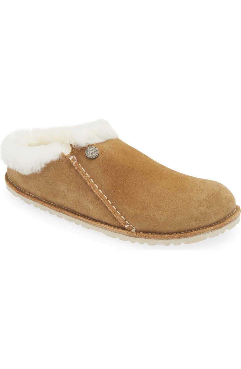Birkenstock Zermatt Genuine Shearling Slipper, Main, color, Mink/ Natural