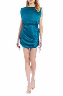 Amanda Uprichard Clifton Ruched Silk Dress