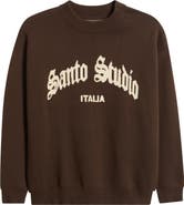 SANTO STUDIO Santo University Graphic Knit Sweater