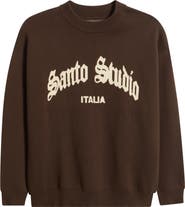 SANTO STUDIO Santo University Graphic Knit Sweater