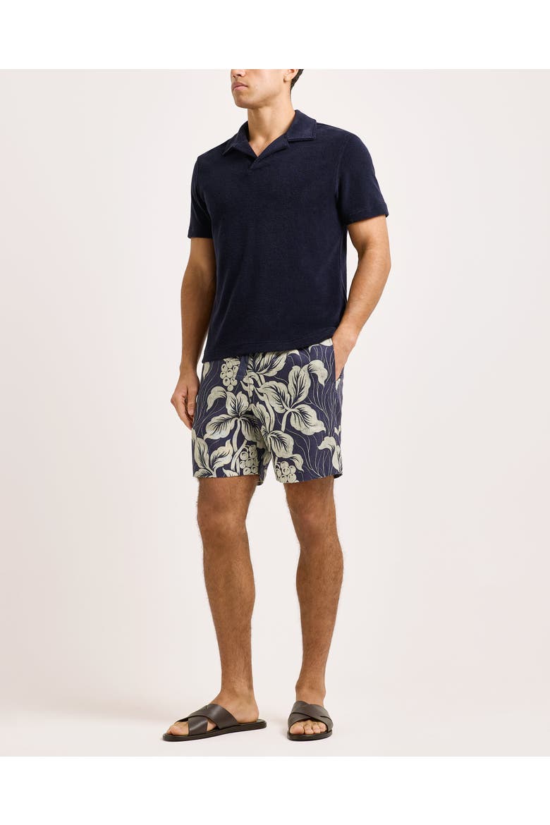 Alex Linen Relaxed-Fit Shorts, Main, color, NIGHT IRIS