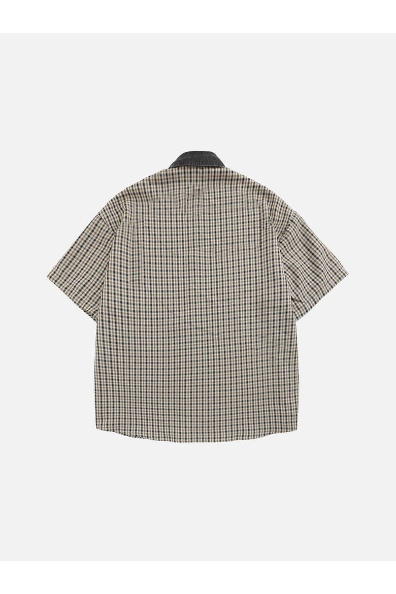 Plaid Embroidery Shirt, Alternate, color, Black