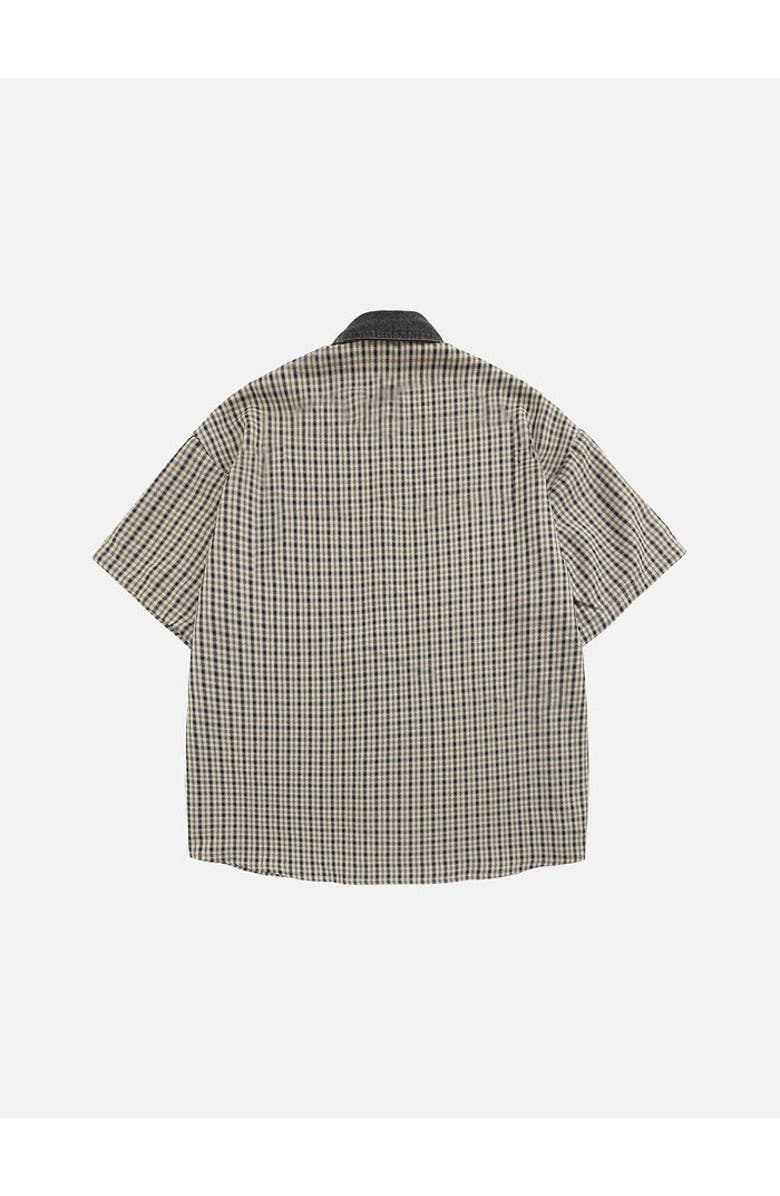 AELFRIC EDEN Plaid Embroidery Shirt, Alternate, color, Black