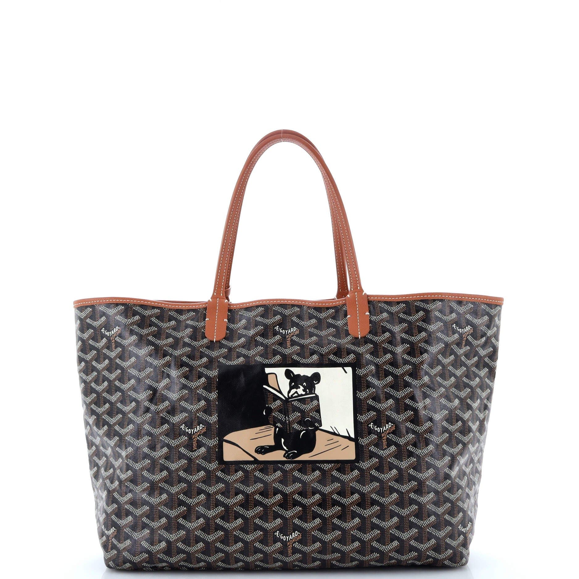 Pre-Owned Goyard Saint Louis Tote Printed Coated Canvas PM, Main, color, 