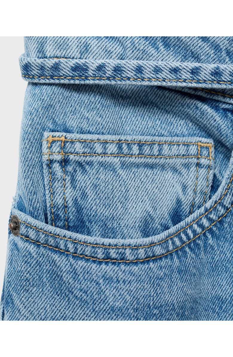 MANGO Tie Waist Wide Leg Jeans, Alternate, color, 