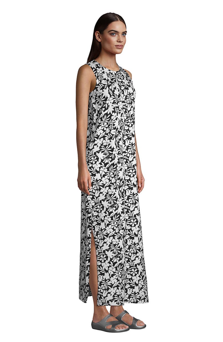 Lands' End Cotton Jersey Sleeveless Swim Cover-up Maxi Dress, Alternate, color, 