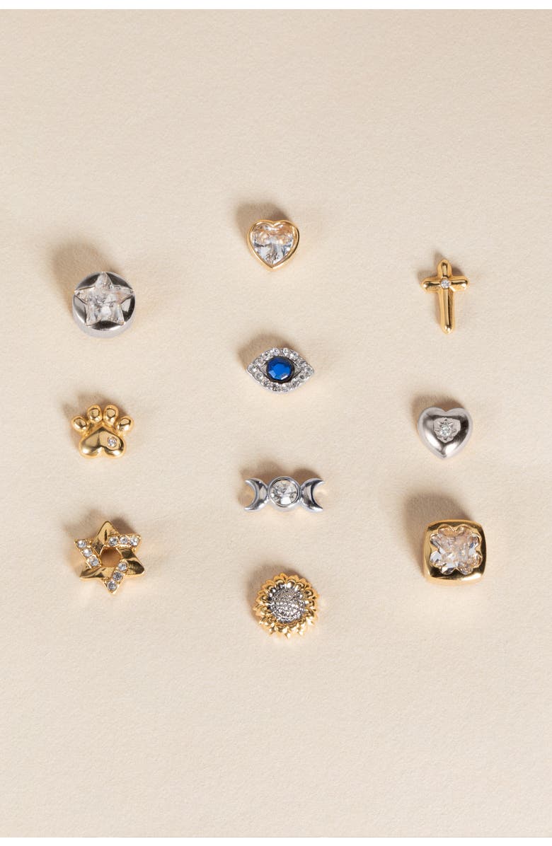 Alex and Ani Cross Mini Stud Earrings Earrings, Alternate, color, Silver