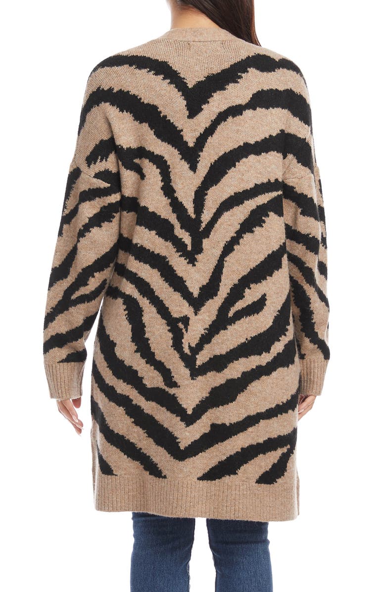 Karen Kane Jacquard Pattern Cardigan, Alternate, color,