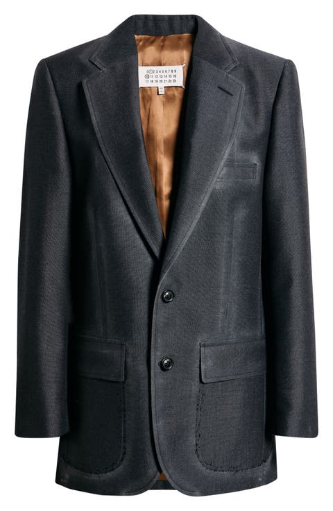 Single Breasted Wool & Mohair Blazer