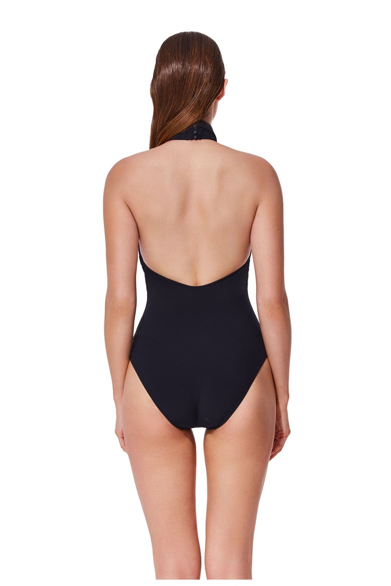 Hokkaido Mock Neck One Piece, Alternate, color, Black