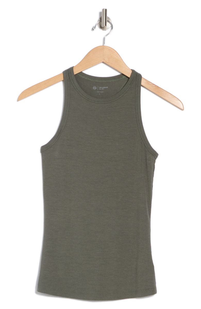 AG Orso Rib Tank, Alternate, color, Armory Green