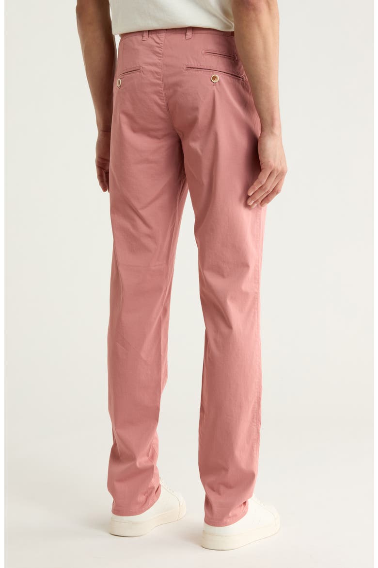 Fabio IDX Flat Front Modern Fit Cotton Blend Chinos, Alternate, color, CORAL