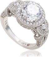 SUZY LEVIAN Pavé Cubic Zirconia Engagement Ring