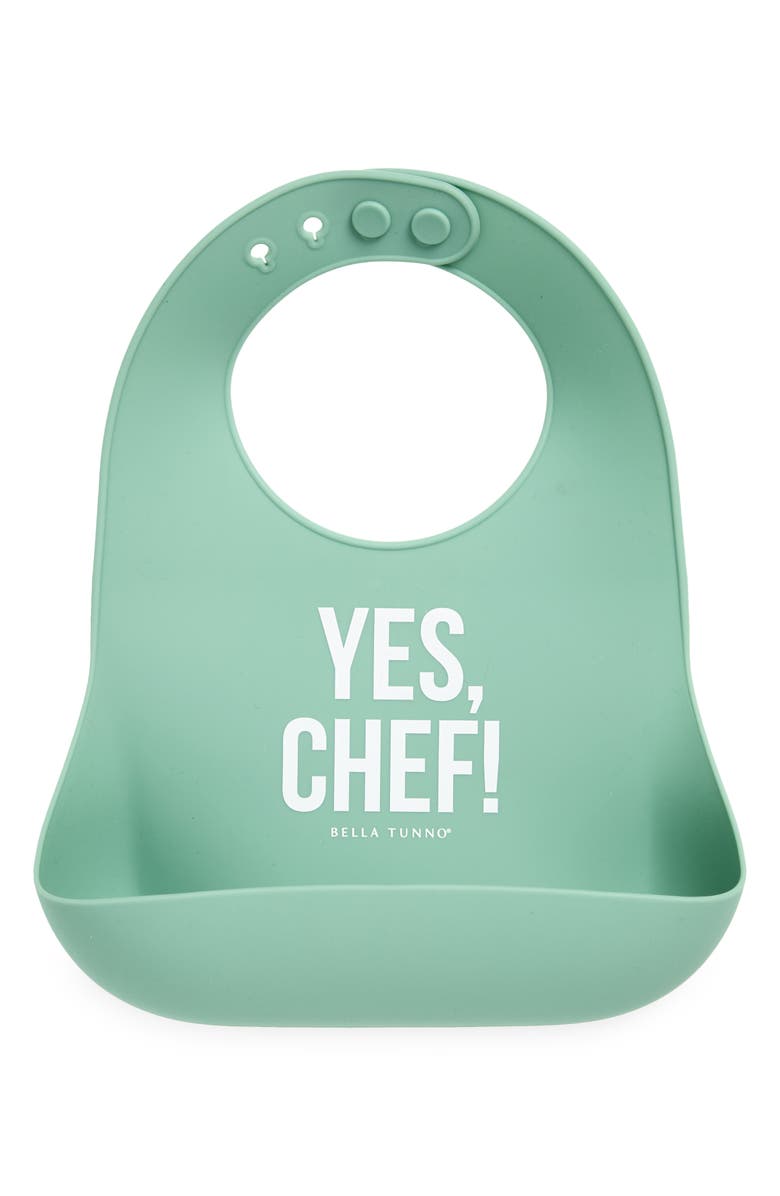 Bella Tunno Yes Chef Wonder Bib, Main, color, Green Multi