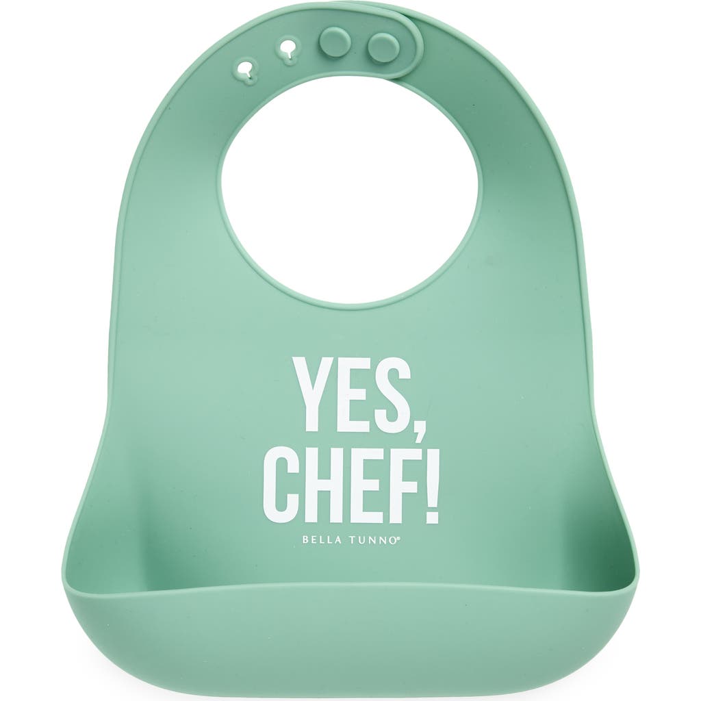 Bella Tunno Yes Chef Wonder Bib In Green