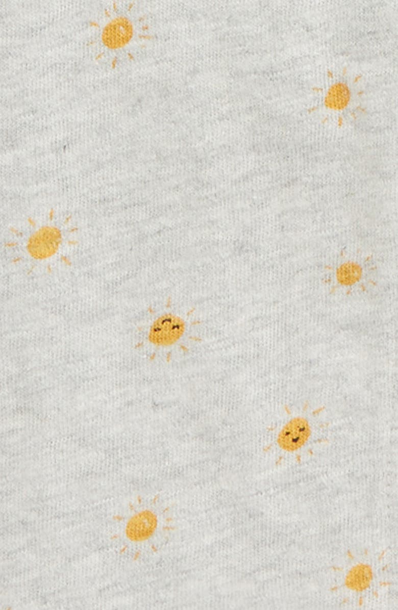 Nordstrom Print Short Sleeve Cotton Henley Romper, Alternate, color, 