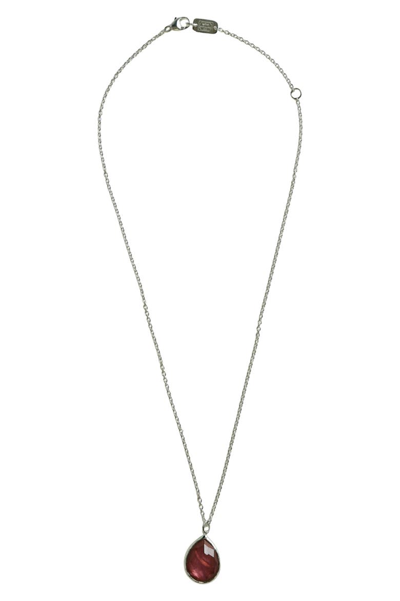 'Rock Candy' Teardrop Pendant Necklace, Alternate, color, ROCK CRYSTAL MOP COSMO