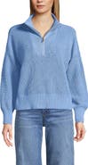 Lands' End Drifter Shaker Wedge Quarter Zip Sweater