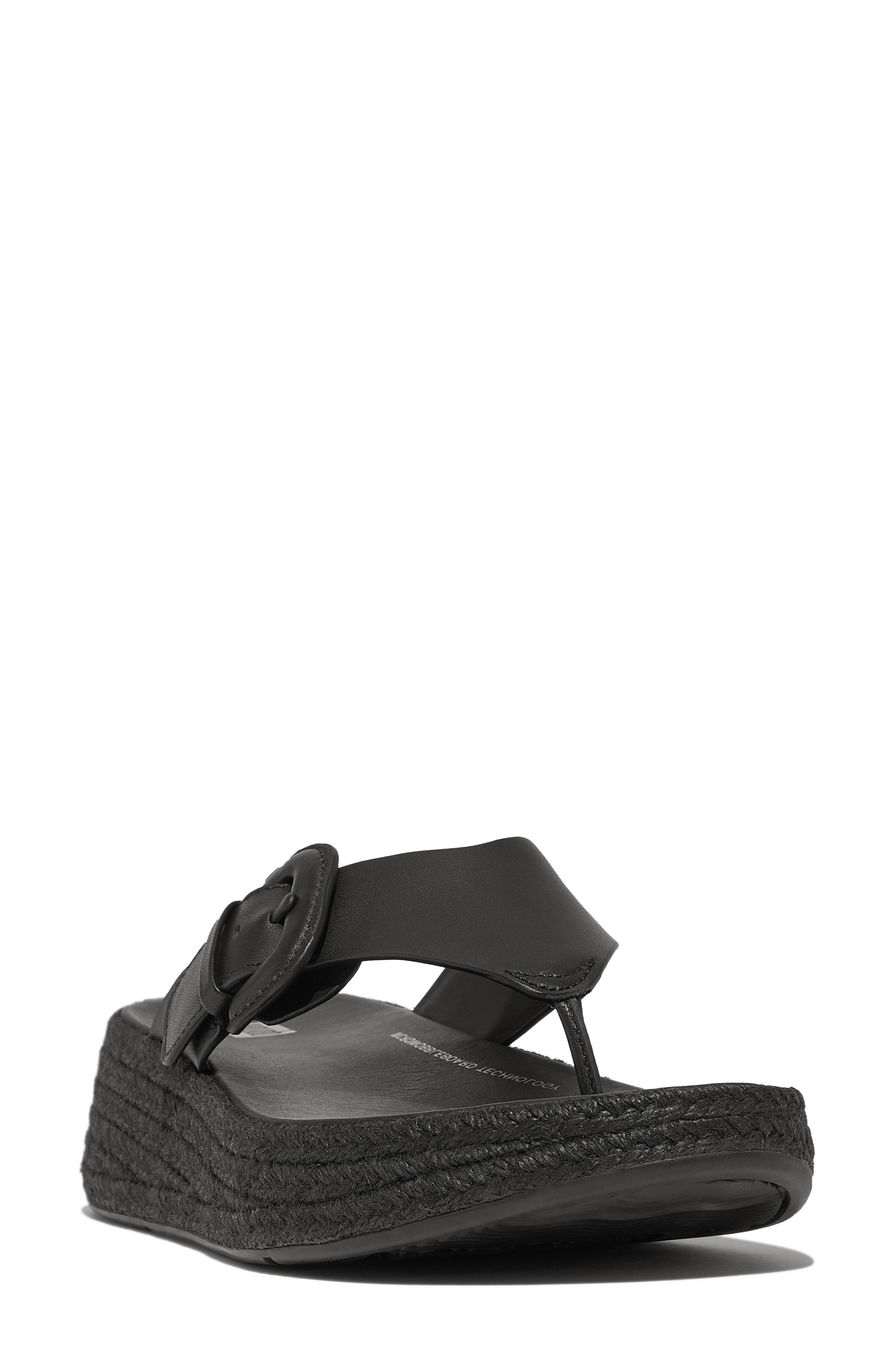 FitFlop Leather Espadrille Sandal, Main, color, 