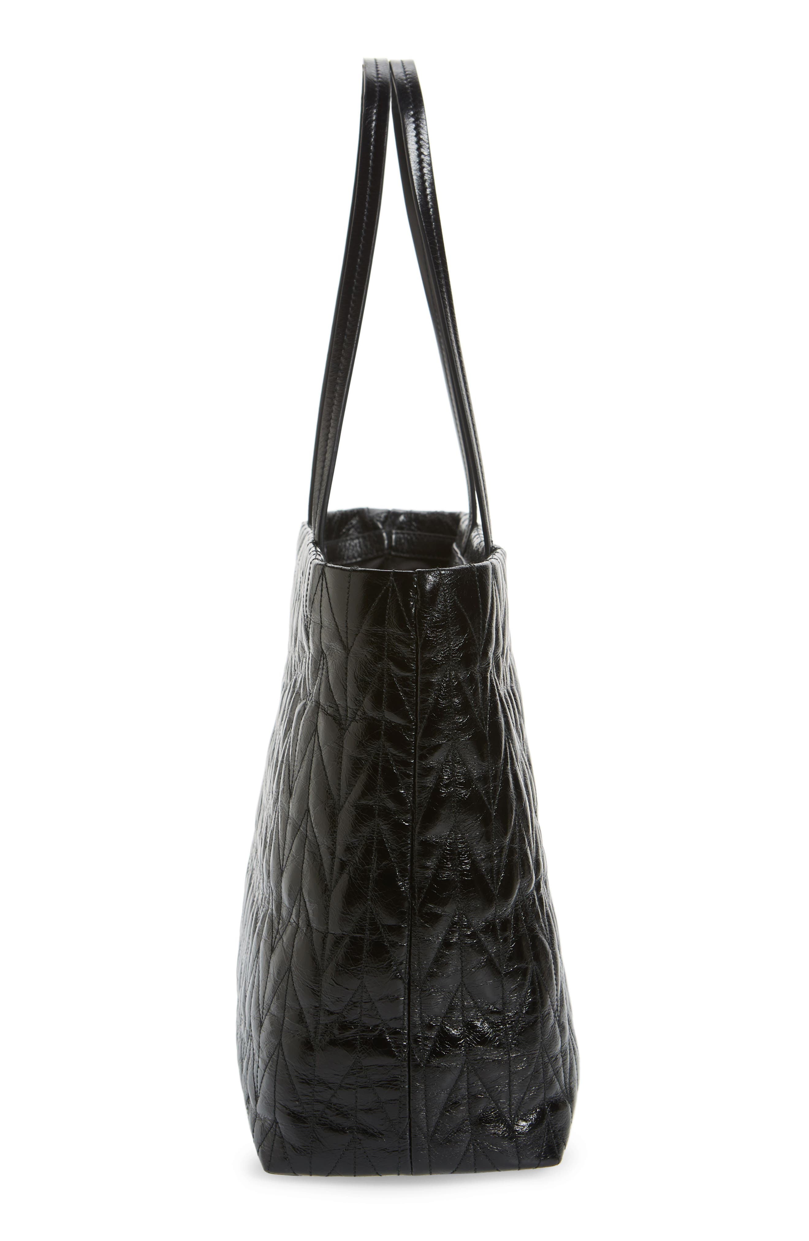 Miu Miu Trapuntato Quilted Calfskin Leather Tote, Alternate, color, 