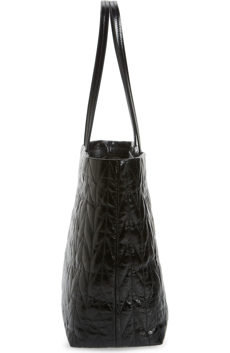 Miu Miu Trapuntato Quilted Calfskin Leather Tote, Alternate, color,