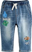 NEXT Kids' Character Patch Pull-On Jeans