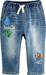 NEXT Kids' Character Patch Pull-On Jeans