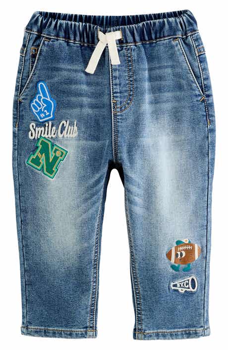 NEXT Kids' Character Patch Pull-On Jeans