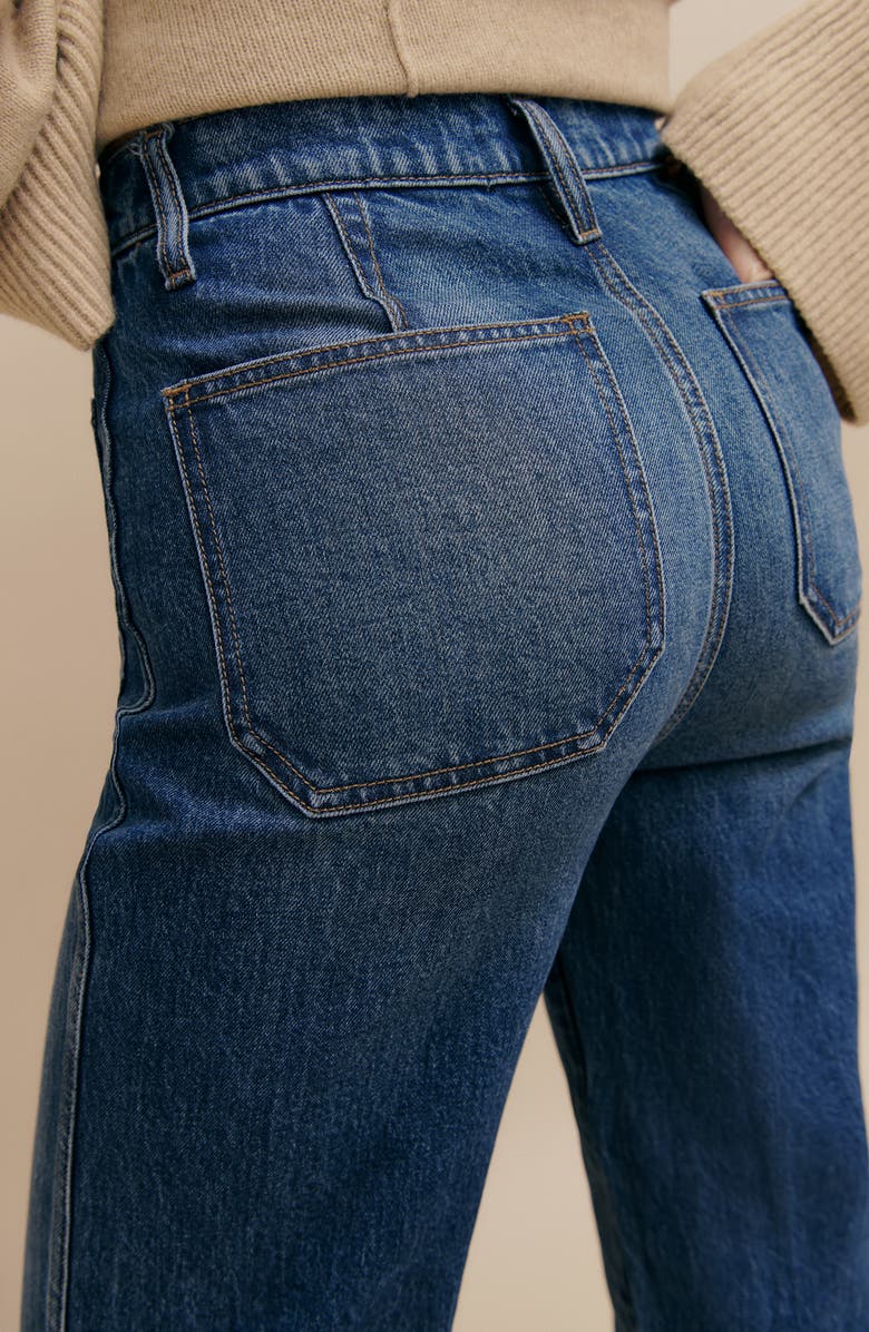 Reformation Alyssa High Waist Wide Leg Jeans, Alternate, color, Mellusine