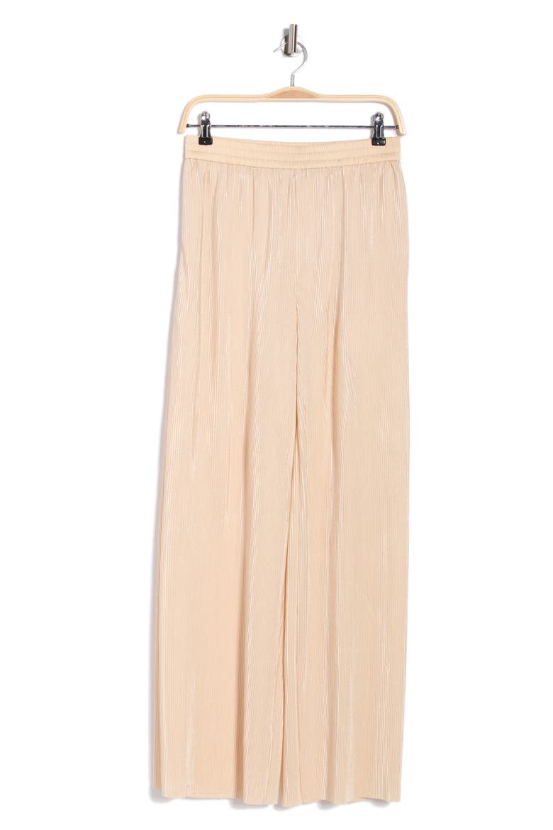 Plissé Charmeuse Pull-On Pants, Alternate, color, CHAMPAGNE