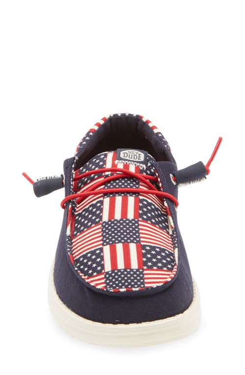 Hey Dude Wendy Funk Americana Slip-on Moc Toe Shoe In Bandana Americana