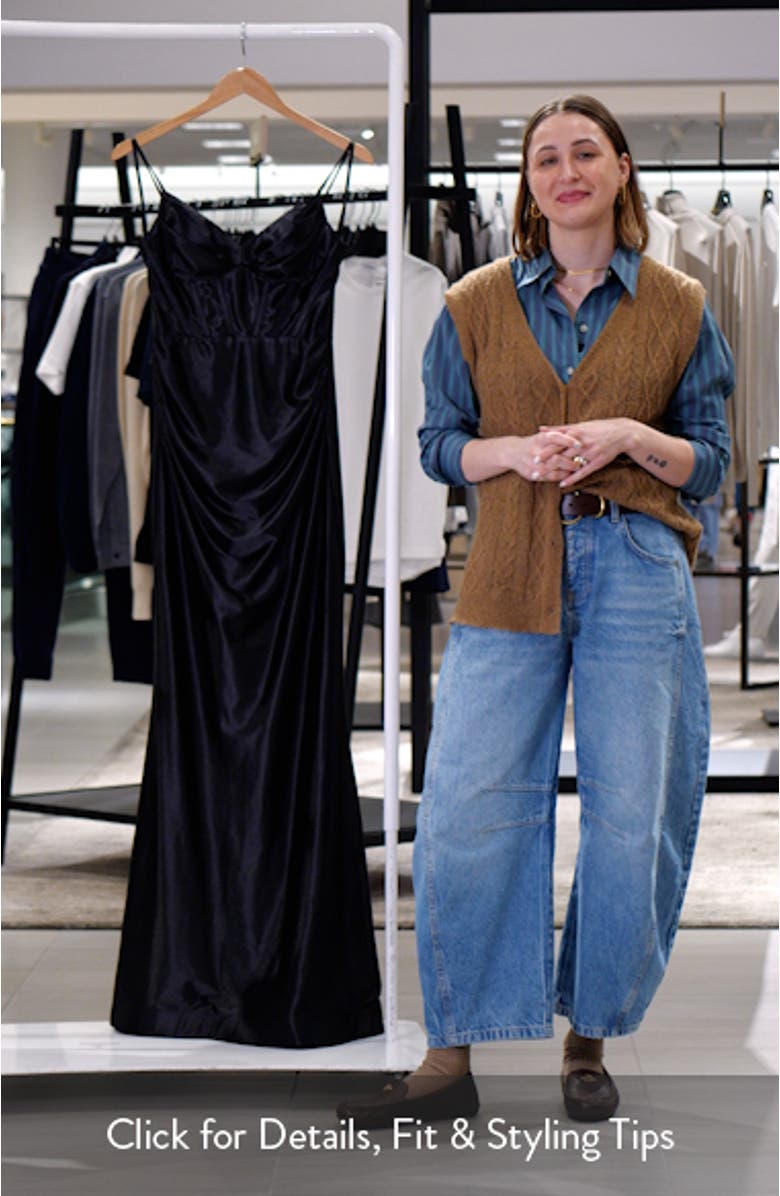 Satin Trumpet Dress, sales video thumbnail