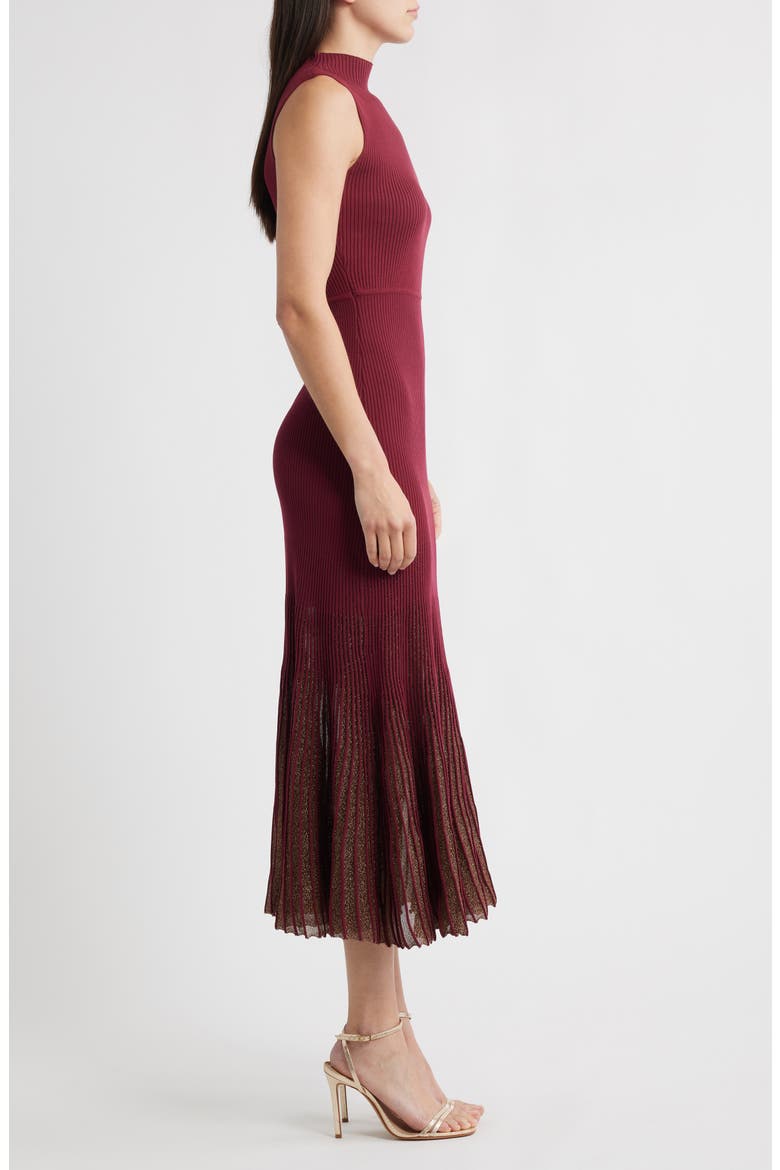 Ribbed Sweater Dress, Alternate, color, OXBLOOD