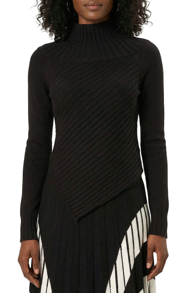 AREA STARS Ursula Top, Alternate, color, Black