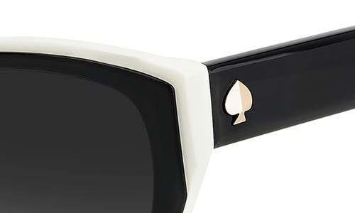 Kate Spade New York Yolanda 51mm Polarized Gradient Cat Eye Sunglasses In Black