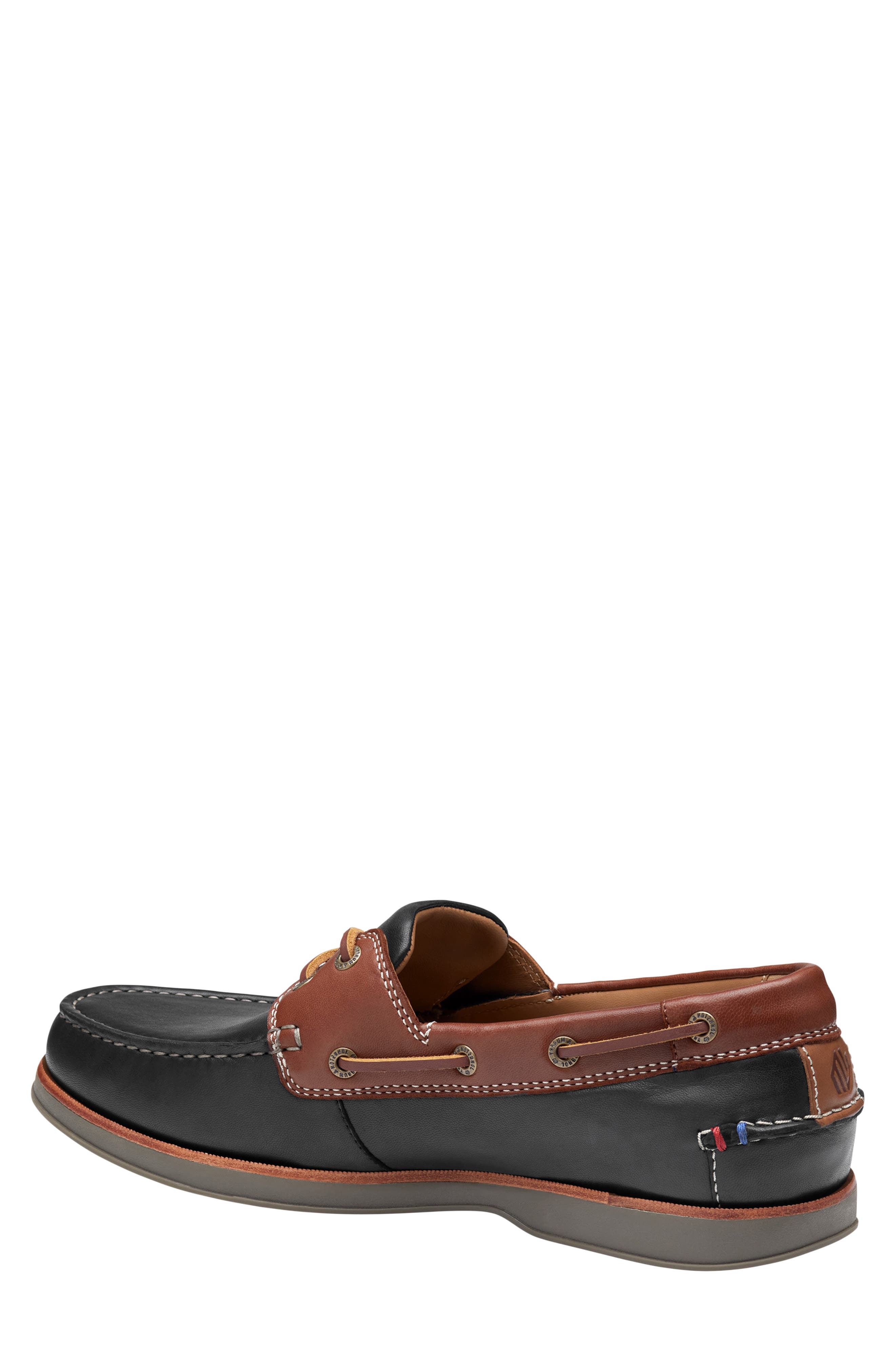 Johnston & Murphy Monaco Boat Shoe, Alternate, color, Black/ Brown Sheepskin