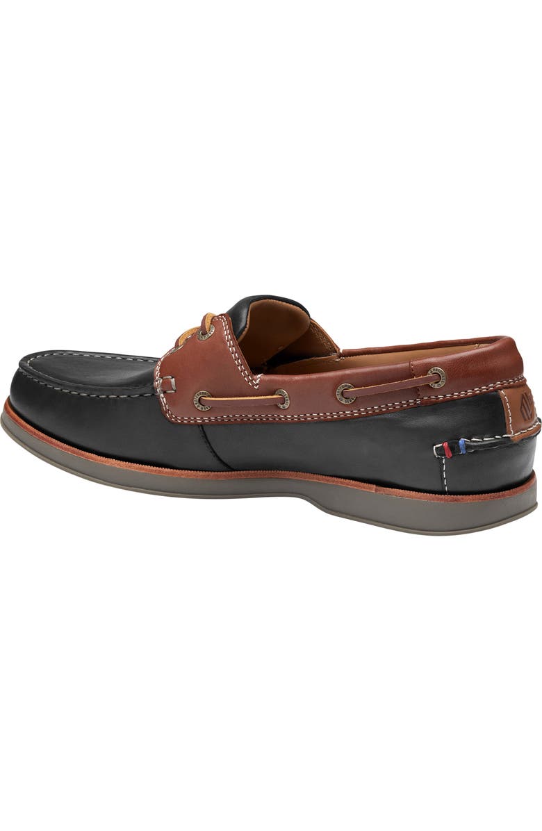 Johnston & Murphy Monaco Boat Shoe, Alternate, color, Black/ Brown Sheepskin