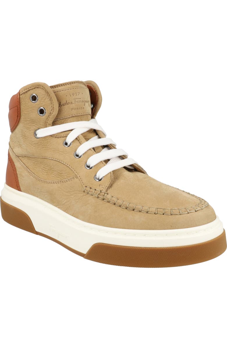 FERRAGAMO Cassina High Top Sneaker, Main, color, Beige Khaki