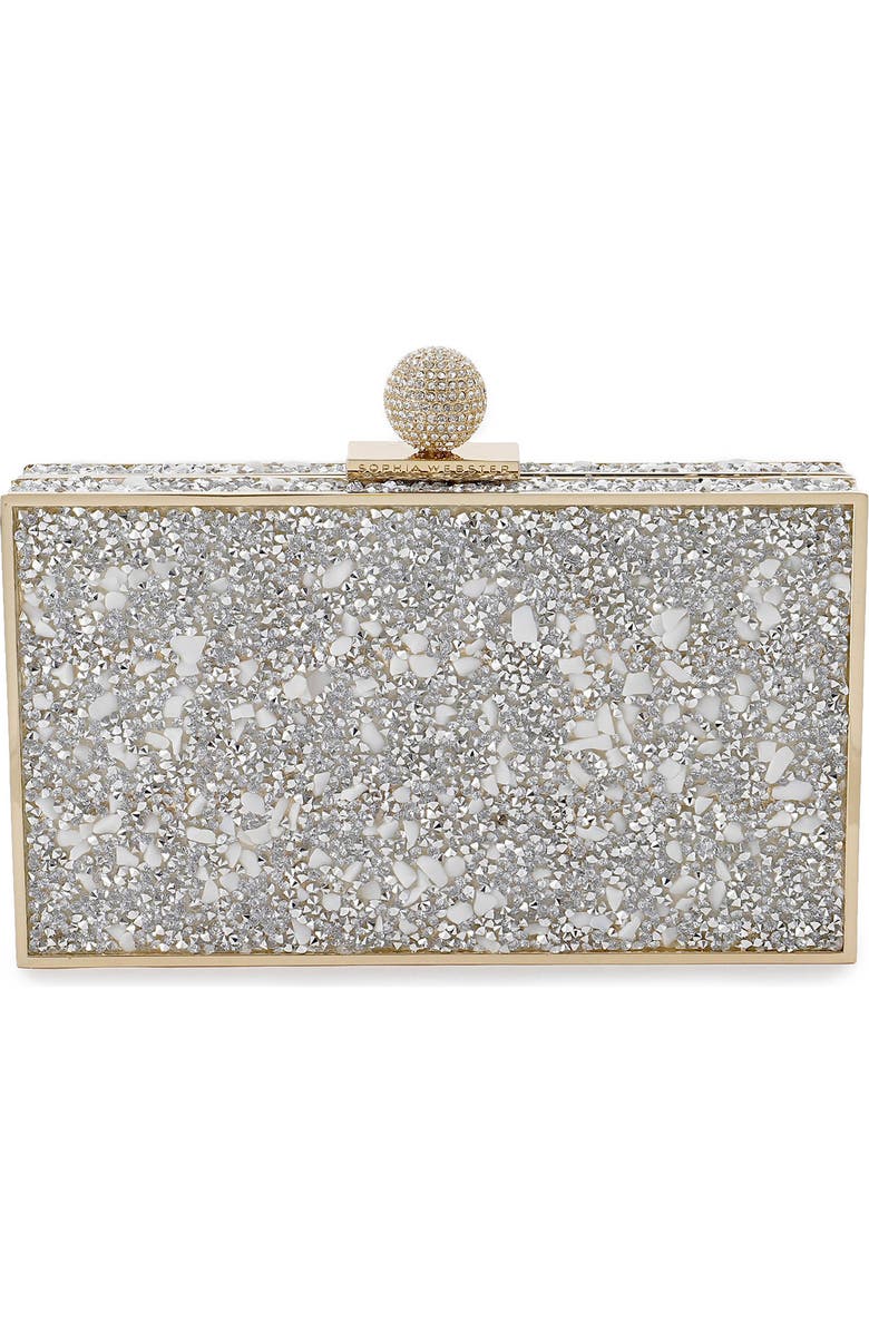 SOPHIA WEBSTER Clara Rock Crystal Box Clutch, Main, color,